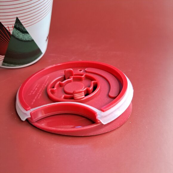 Starbucks Christmas Tree Star Holiday 2020 Double Wall Ceramic Tumbler Mug 12 Oz - Picture 7 of 12